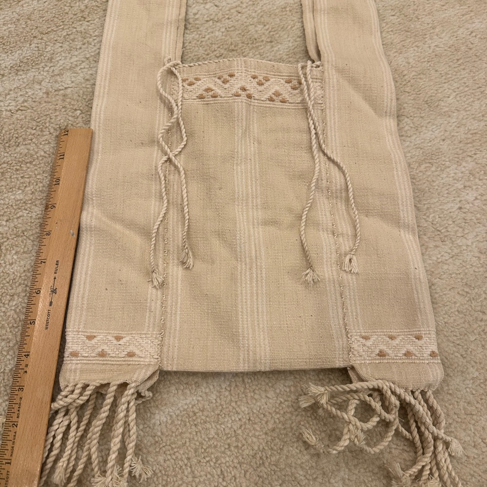 Handmade Cream Woven Bag